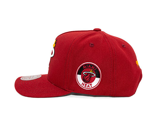 Kšiltovka Mitchell & Ness - Miami Heat - Double Clutch Pro Snapback - Red