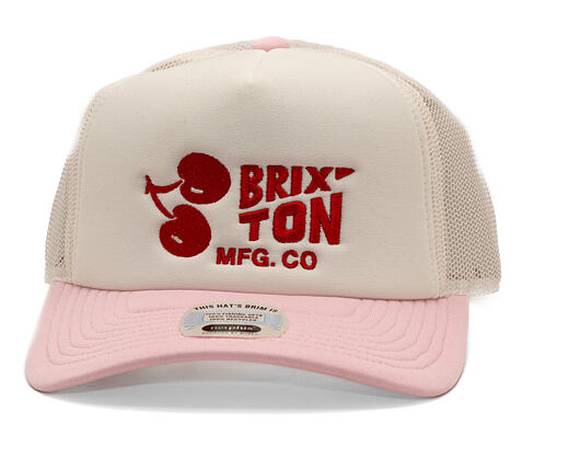Kšiltovka Brixton - Cherry MP Trucker - Off White/Pink