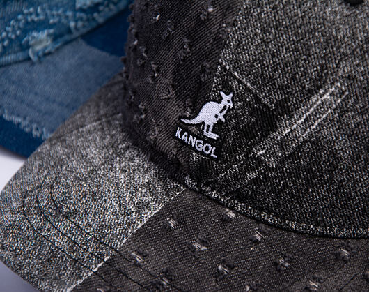 Kšiltovka Kangol - TRENDS PACK - Denim Mashup Baseball - Black Trompe L'Oeil