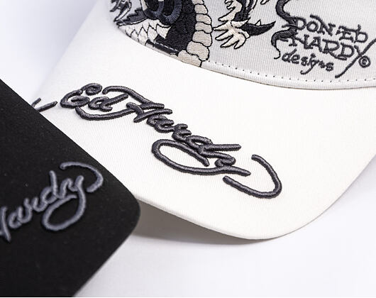 Kšiltovka Ed Hardy - Mono Giant Dragon Twill Front Mesh Trucker - Black/Black