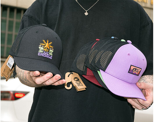 Kšiltovka Picture - Kuldo Trucker - Black - Blue Thistle Patch