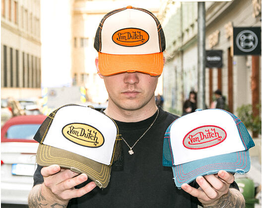 Kšiltovka Von Dutch - Trucker - Classic Logo Olive/White