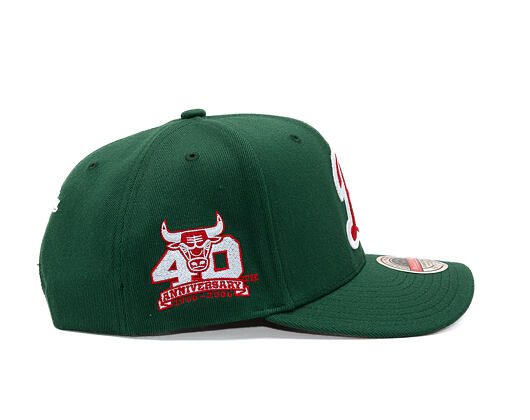 Kšiltovka Mitchell & Ness  - NBA First Letter Classic Red - Chicago Bulls - Dark Green