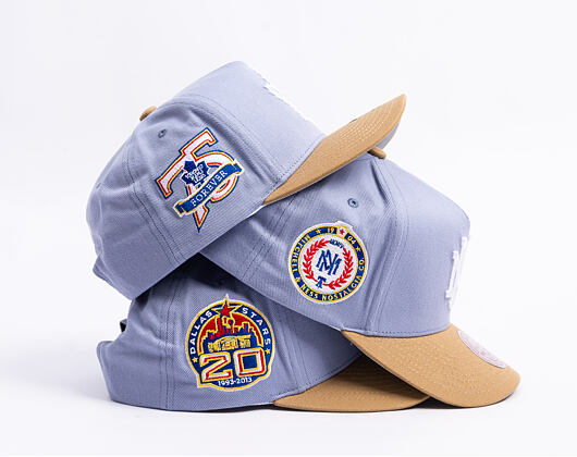 Kšiltovka Mitchell & Ness  - NHL Frosted Peak - Pro Pinch Snapback - Dallas Stars - Blue/Brown