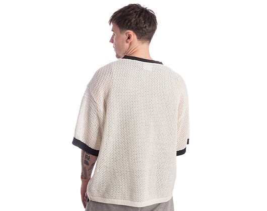 Triko Karl Kani - Cursive Varsity Crochet Boxy T-Shirt - White