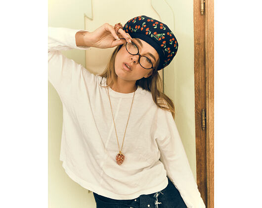 Baret Kangol - Tropic Cherry Jax Beret - Navy