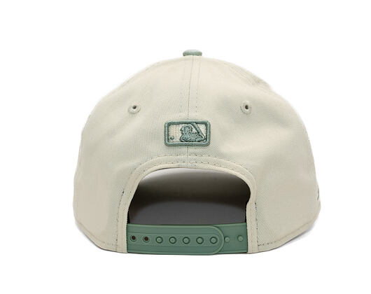 Kšiltovka New Era - MLB Side Script 9FORTY M-CROWN - LA Dodgers - Cream / Pastel Green
