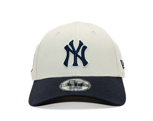 Kšiltovka New Era - MLB World Series Patch Cooperstown 9FORTY - NY Yankees - Cream / Navy