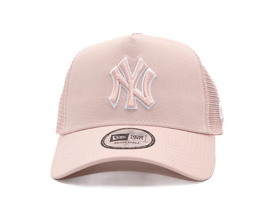 Kšiltovka New Era - MLB Outline 9FORTY A-Frame Trucker - NY Yankees - Pink Rouge / White