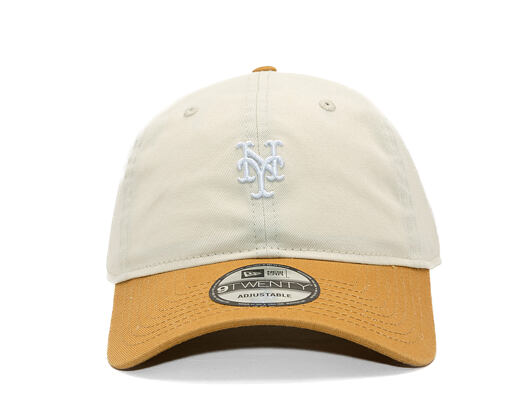 Kšiltovka New Era - MLB Mini Logo Washed Contrast 9TWENTY - NY Mets - Cream / Dusted Ochre