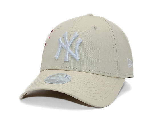 Dámská Kšiltovka New Era - MLB Floral Icon 9FORTY - NY Yankees - Cream / White