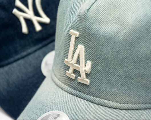 Dámská Kšiltovka New Era - MLB Denim 9TWENTY A-Frame - LA Dodgers - Pastel Blue