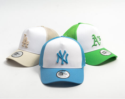 Kšiltovka New Era - MLB Essential 9FORTY A-Frame Trucker - NY Yankees - Blue