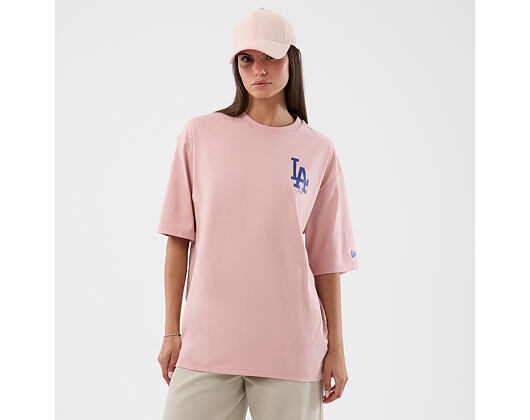 Triko New Era - MLB Cap Graphic Oversized Tee - LA Dodgers - Pink Rouge