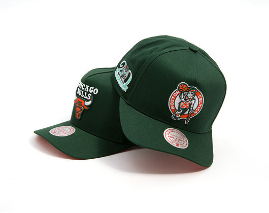 Kšiltovka Mitchell & Ness - NBA - Emerald Slam - Boston Celtics - Green/Orange