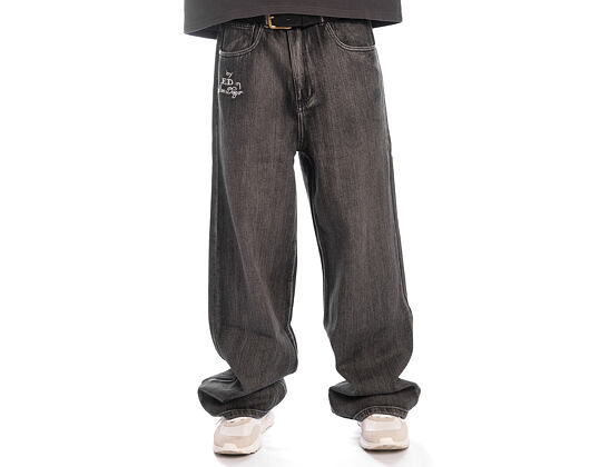 Kalhoty Ed Hardy - Embroidered Angel Xxtra Fit Jeans - Distressed Black Wash