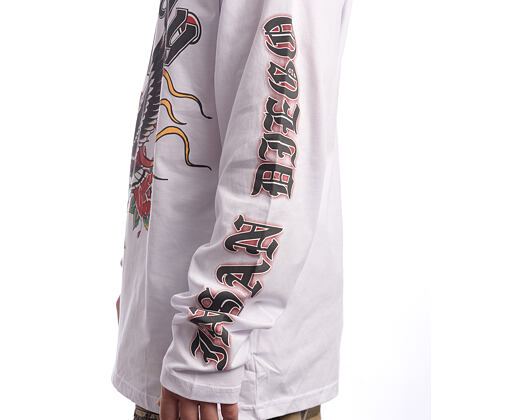 Triko s dlouým rukávem Ed Hardy - 1971 Tattoo Eagle Graphic  - Bright White