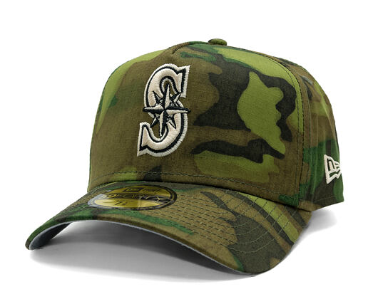 Kšiltovka New Era - MLB Ripstop Camo 59FORTY - Seattle Mariners - Woodland Camo