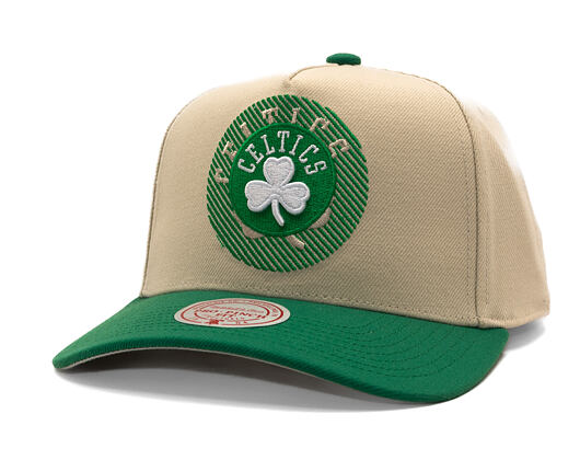 Kšiltovka Mitchell & Ness - Off Tilted - NBA - Boston Celtics - Off White