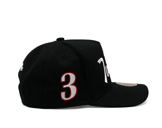 Kšiltovka Mitchell & Ness - Player Script Hwc - NBA - Philadelphia 76Ers - Allen Iverson - Black