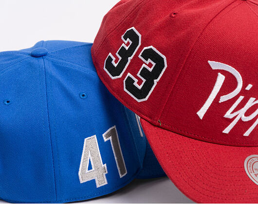 Kšiltovka Mitchell & Ness - Player Script Hwc - NBA - Chicago Bulls - Scottie Pippen - Red