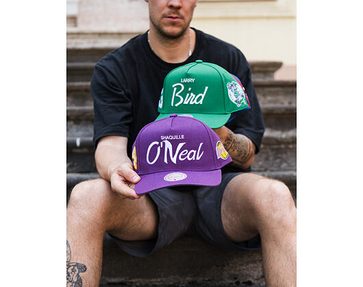 Kšiltovka Mitchell & Ness - Player Script Hwc - NBA - Boston Celtics - Larry Bird - Green