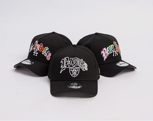 Kšiltovka New Era - NFL "Letter" 9FORTY A-Frame - Las Vegas Raiders - Black
