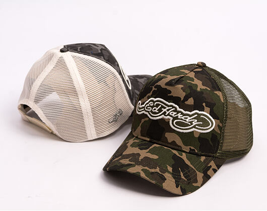 Kšiltovka Ed Hardy - Embroidery Applique Cord 5 Panel Trucker Cap