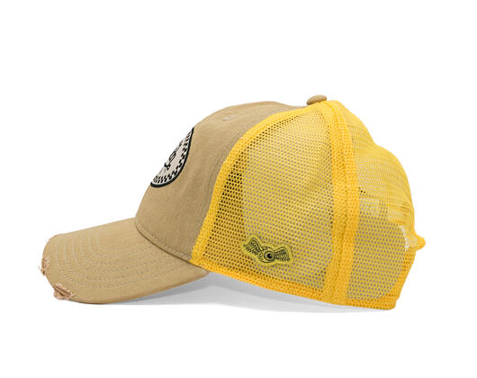 Kšiltovka Von Dutch - Baseball Cap - California Patch - Tan / Yellow