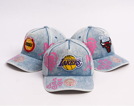 Kšiltovka Mitchell & Ness - Painted Love - NBA - Los Angeles Lakers - Light Blue