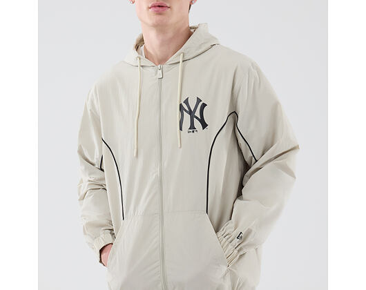 Bunda New Era - MLB Piping Track Jacket - NY Yankees - Stone