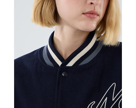 Bunda New Era - Branded Oversized Varsity Jacket - Navy