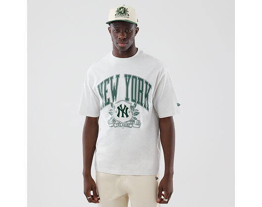 Triko New Era - MLB Arch Graphic Oversized Tee - NY Yankees - Heather Grey
