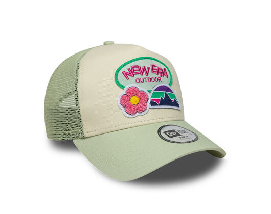 Dětská Kšiltovka New Era - Branded Outdoor 9FORTY A-Frame Trucker - Cream / Soft Grass