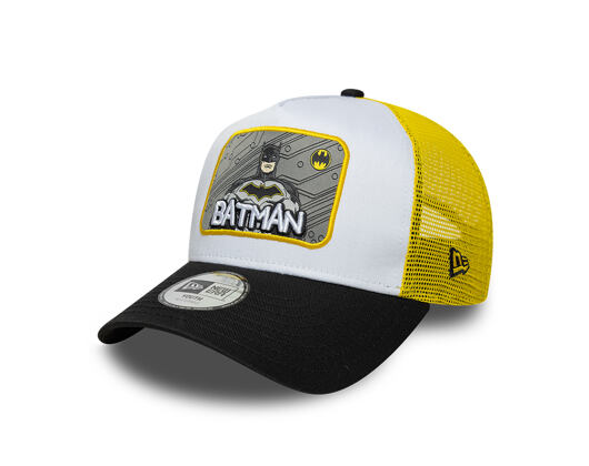 Dětská Kšiltovka New Era - DC Patch 9FORTY A-Frame Trucker - Batman - White / Black