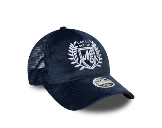 Dámská Kšiltovka New Era - Branded Velour 9FORTY M-CROWN A-Frame Trucker - Navy