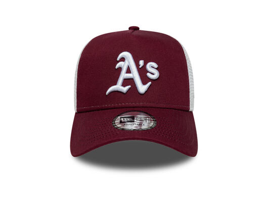 Kšiltovka New Era - MLB Essential 9FORTY A-Frame Trucker - Oakland Athletics - Burgundy