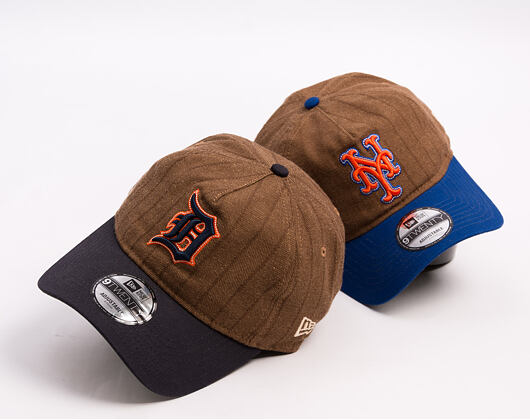 Kšiltovka New Era × Three Looms - Chestnut Pinstripe 9TWENTY A-Frame - Detroit Tigers