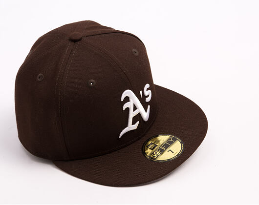 Kšiltovka New Era - MLB Seasonal 59FIFTY - Oakland Athletics - Burnt Wood - Brown