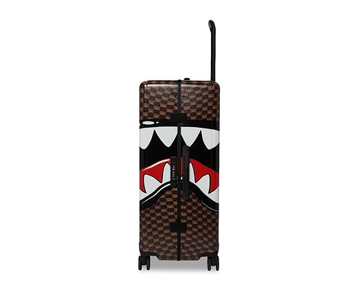 Kufr Sprayground - Sharks In Paris Wtf Bubble Brown Check Full-Size Luggage