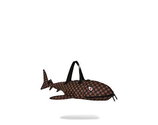 Taška Sprayground - Sharks In Paris Wtf Bubble Brown Check Shark Duffle