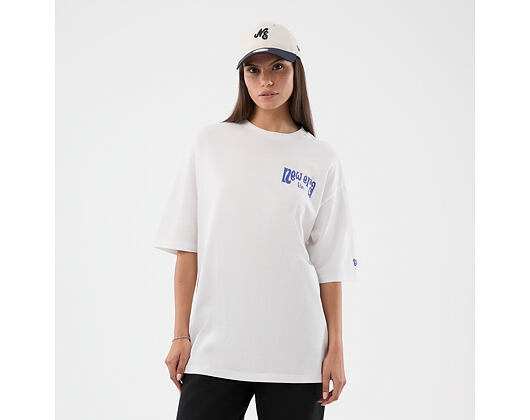 Triko New Era - Branded PIzza Time Graphic Oversized Tee - White
