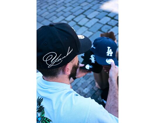 Kšiltovka New Era - MLB Side Script 9FORTY M-CROWN - Chicago White Sox - Black