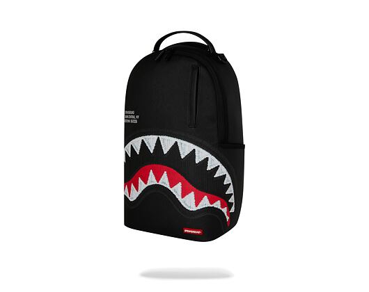 Batoh Sprayground - Shark Central Black Embroidered Shark Backpack