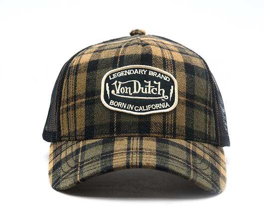 Kšiltovka Von Dutch - Baseball - Checkered Patch - Brown