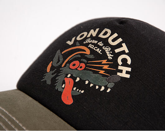 Kšiltovka Von Dutch - Trucker - Print - Black / Green