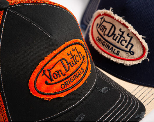 Kšiltovka Von Dutch - Baseball - Vintage Distressed - Orange / Navy