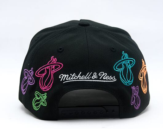 Kšiltovka Mitchell & Ness - NBA 404 Club Neon Pro Snapback - Miami Heat - Black
