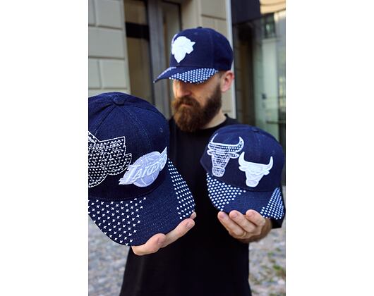 Kšiltovka Mitchell & Ness - NBA Run Stitch Pro Snapback - Chicago Bulls - Blue