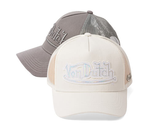 Dámská kšiltovka Von Dutch - Felt & TPU Patch Baseball - Beige
